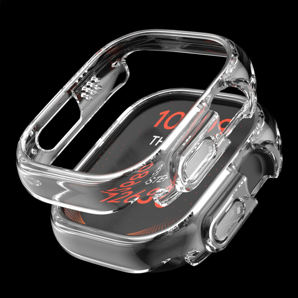 For Apple Watch Series 9 / 8 / 7 41mm Watch Protective Cover Electroplated Hard PC Case - Black For Apple Watch Series 9 / 8 / 7 41mm Watch Protective Cover Electroplated Hard PC Case - Black